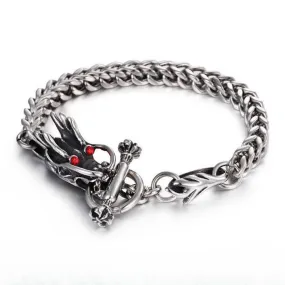 Stylish Retro Custom Titanium Steel Bracelet for Men, Trendy European-American Design in Durable Stainless Steel