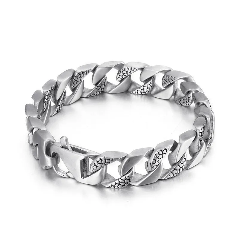 Stylish Titanium Steel Snake Pattern Bracelet for Men by Planderful Collection