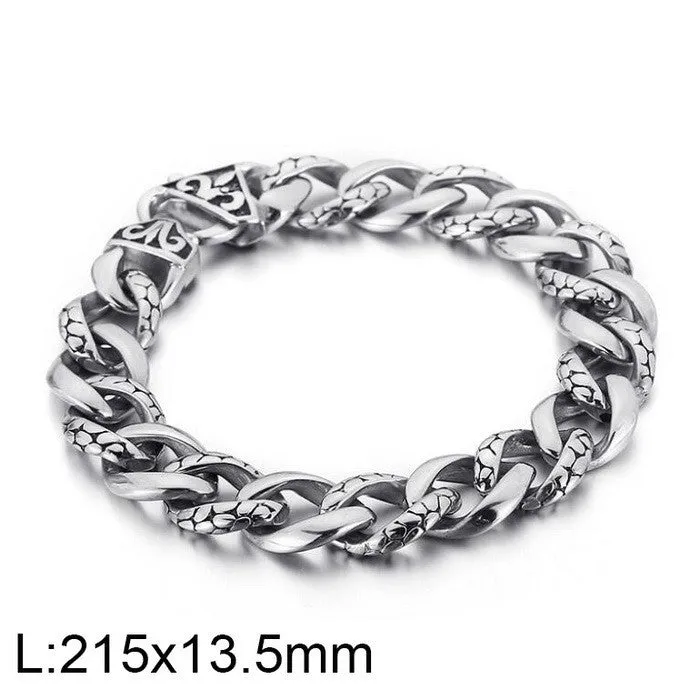 Stylish Titanium Steel Snake Pattern Bracelet for Men by Planderful Collection