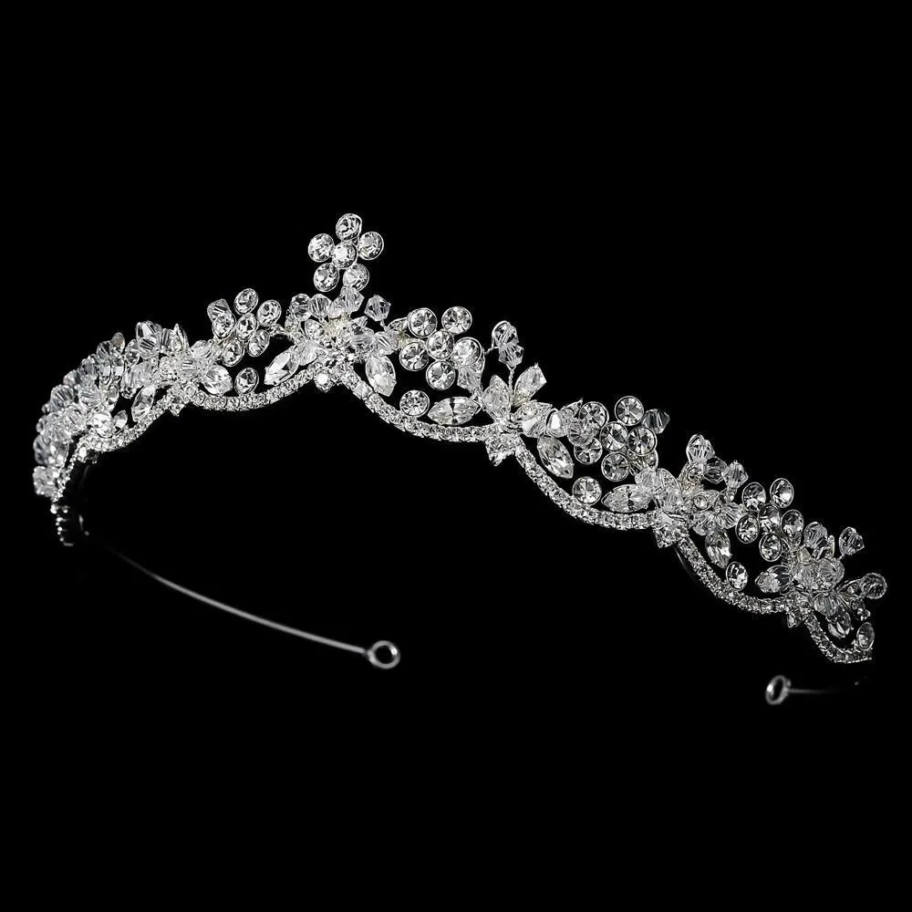 Swarovski Crystal Bridal Tiara (Silver or Gold)