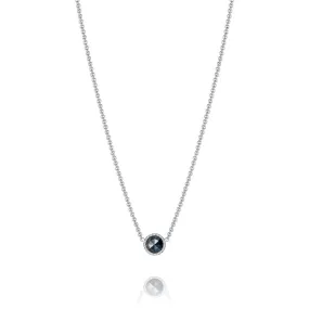 Tacori Petite Floating Bezel Black Onyx Silver Necklace SN15419