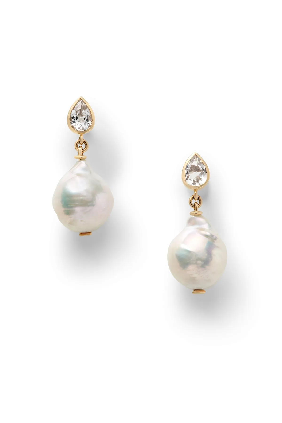 Tear Pearl Drop Earrings