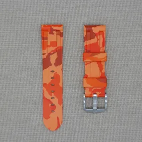 Tempomat- 24mm Orange Camo Rubber Strap