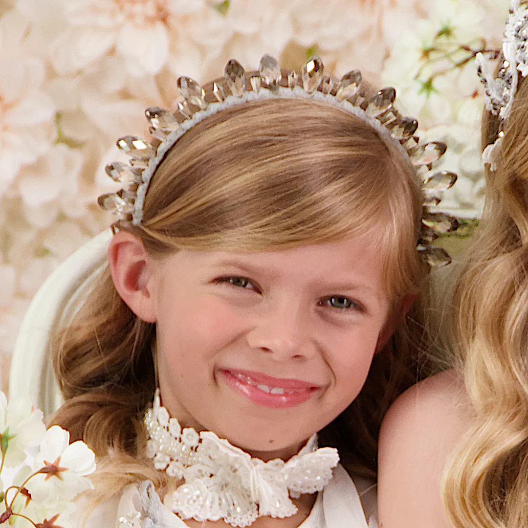 The Reina Crystal Kids Crown Headband