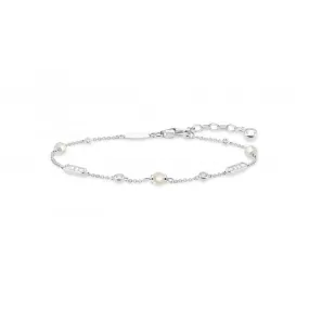 Thomas Sabo White Silver Pearl Bracelet A1919-167-14-L19v