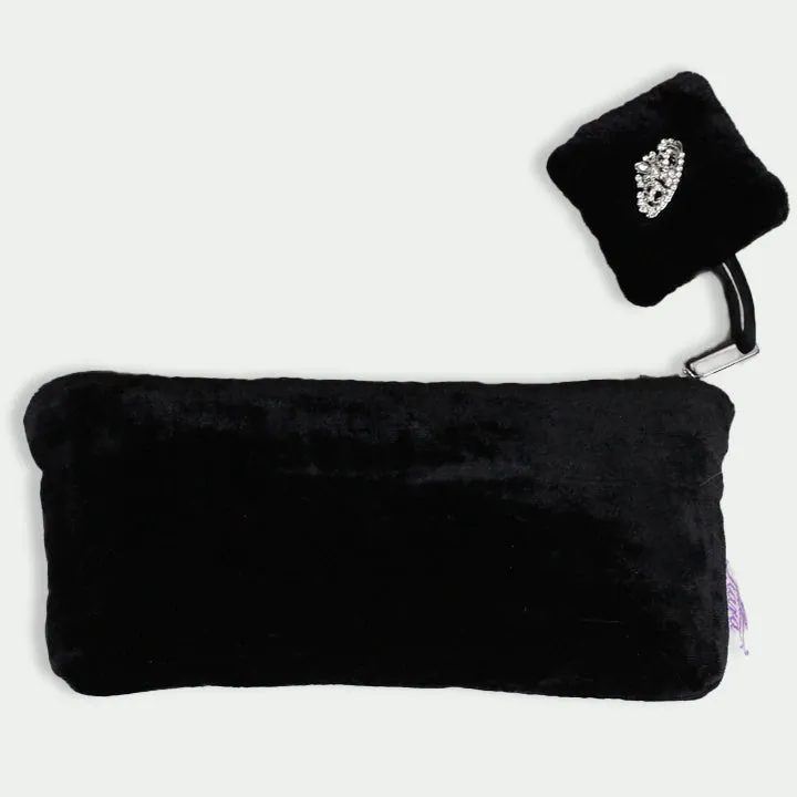 tiara silks® aromatherapy silk pillowcase with zipper velvet travel bag