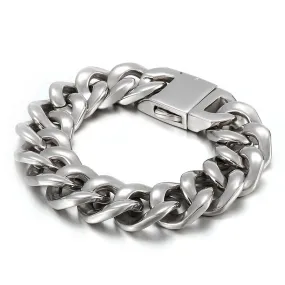 Titanium Steel Smooth Bracelet for Men - European and American Dominant Style Stainless Steel Jewelry Wholesale