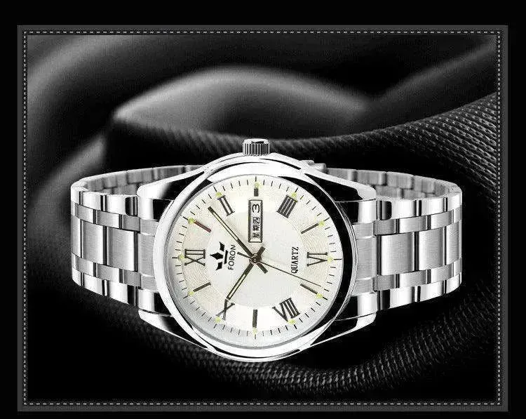 Top-grade men's quartz watches, waterproof, luminous, business belts.