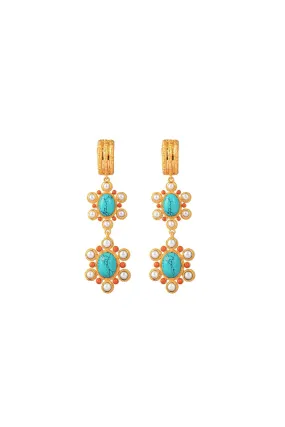 TORQUOISE MADEMOISELLE EARRINGS MULTI