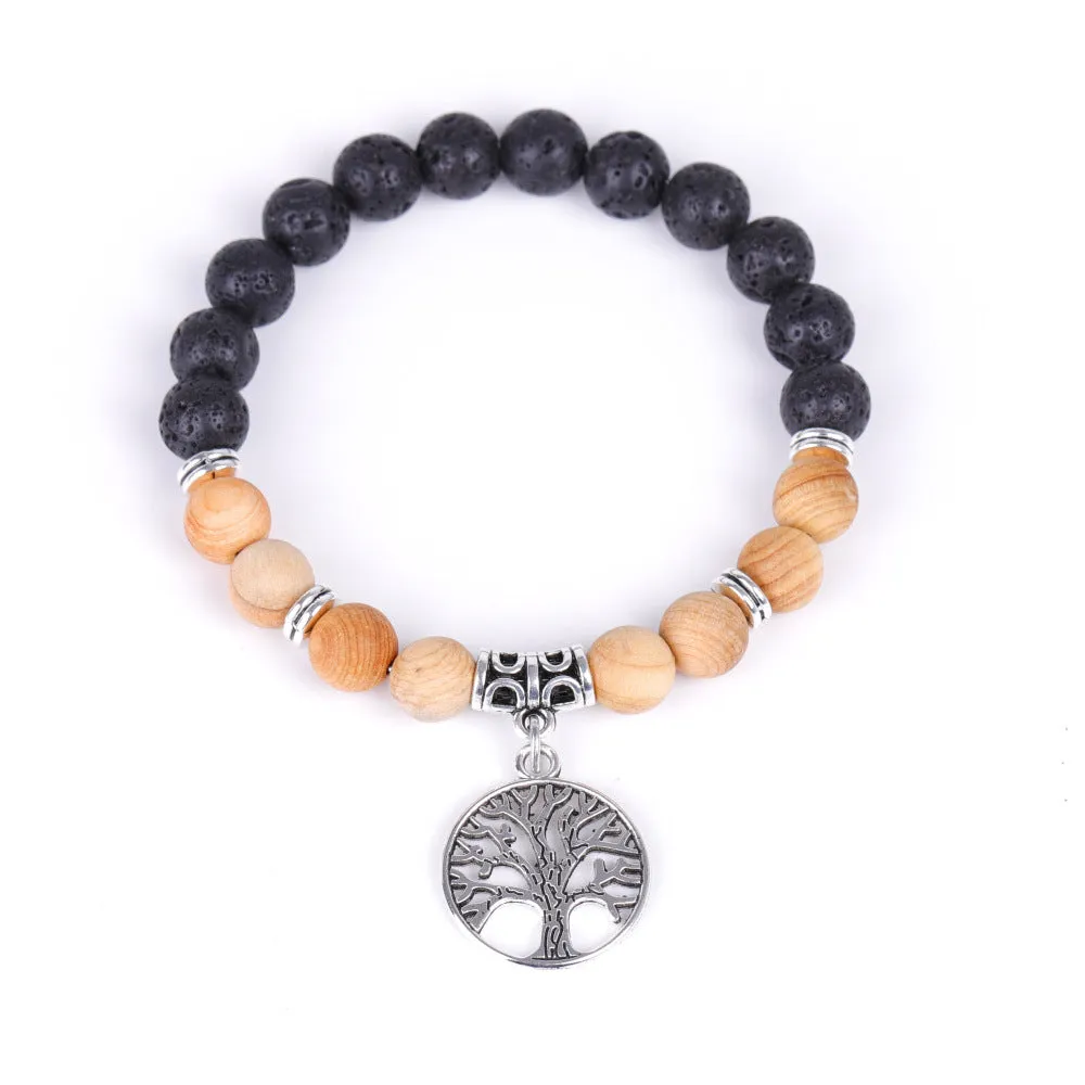 Tree Of Life Pendant Bracelet Door Frame Blackwood Handmade Beaded Bracelet