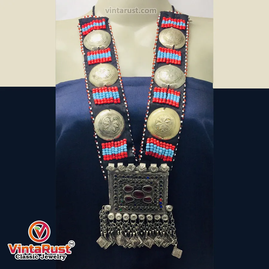 Turkmen Handmade Pendant Necklace With Beads