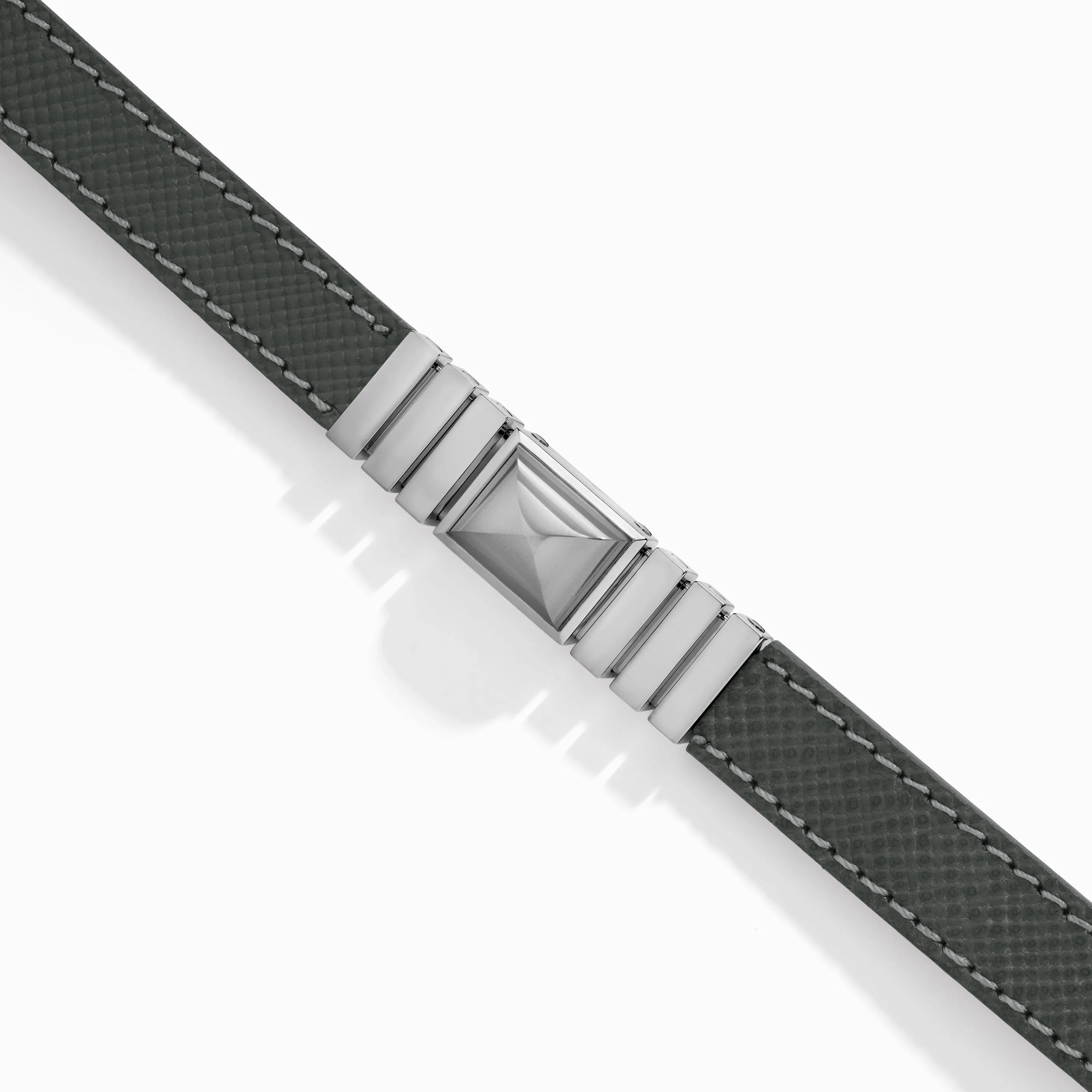 UNII Titanium Leather Strap Bracelet