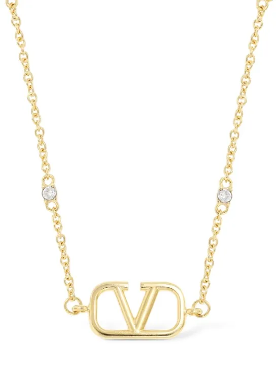 Valentino Garavani   Mini V logo signature collar necklace 