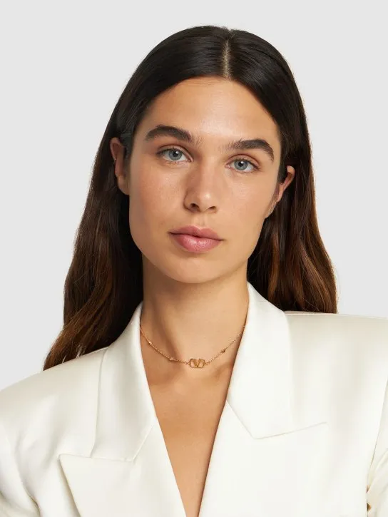 Valentino Garavani   Mini V logo signature collar necklace 