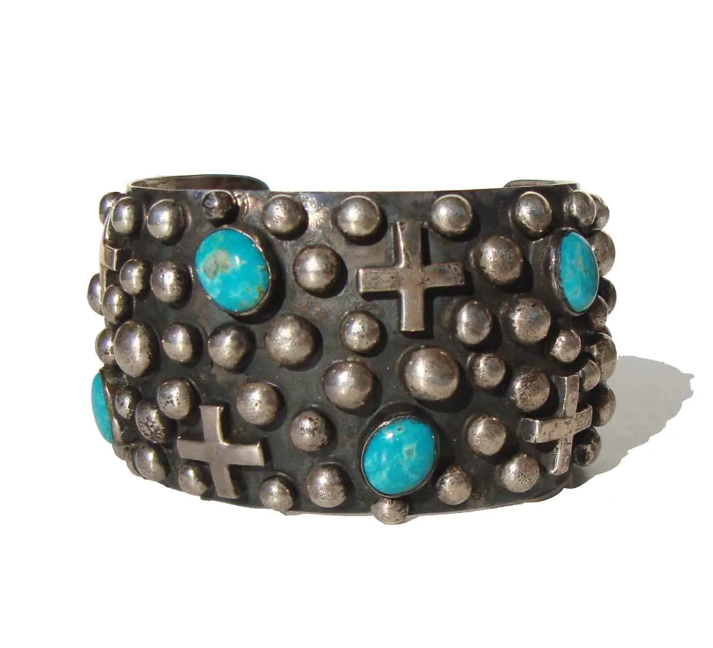 Vintage Sterling Silver & Turquoise Cuff Bracelet – Chimney Butte