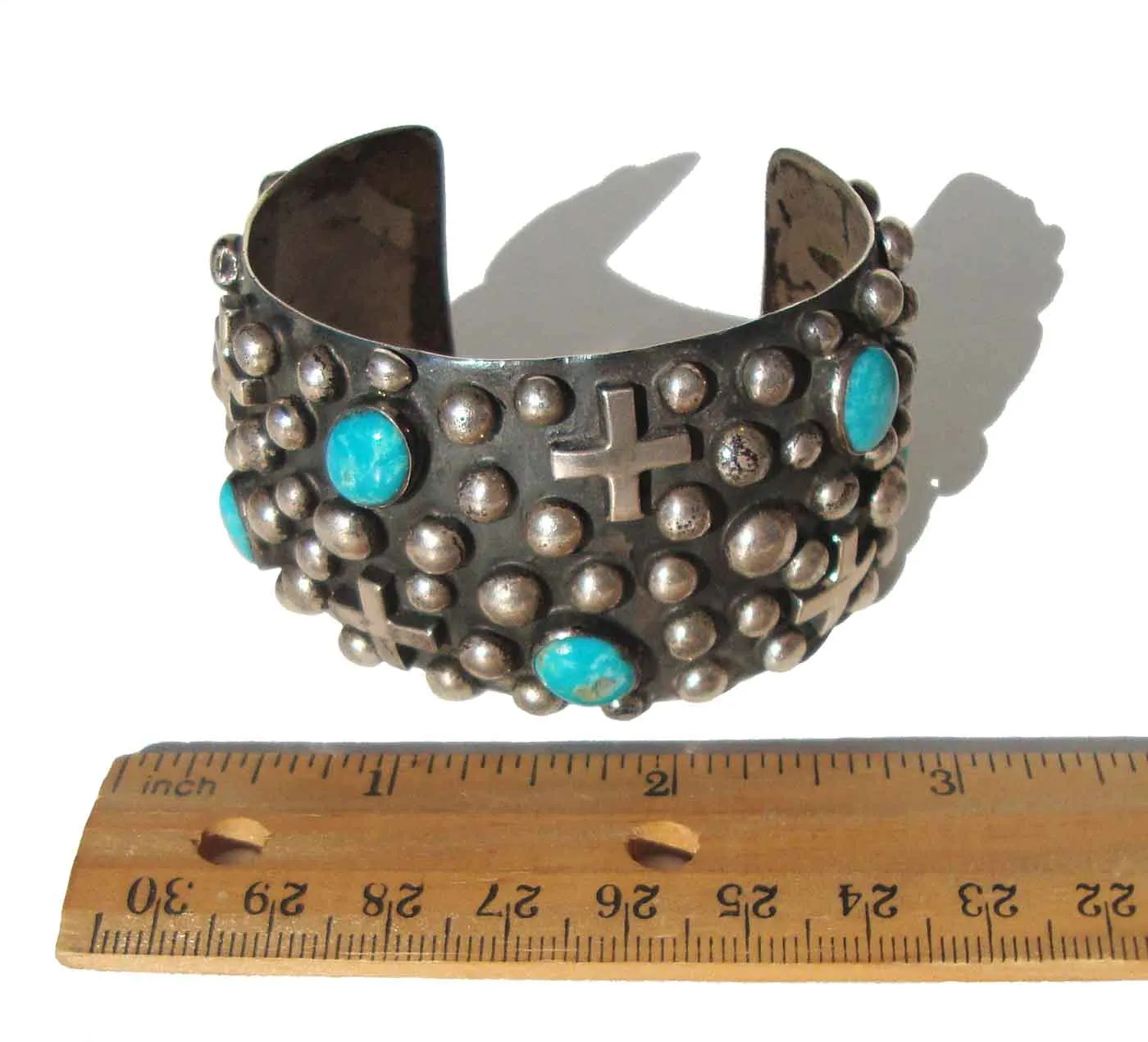 Vintage Sterling Silver & Turquoise Cuff Bracelet – Chimney Butte