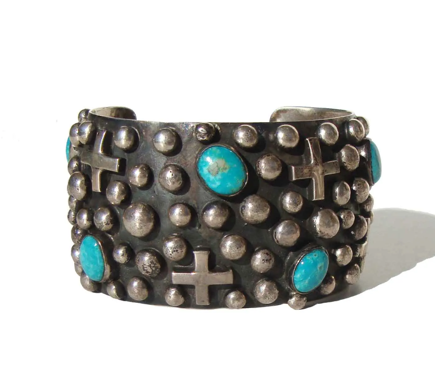 Vintage Sterling Silver & Turquoise Cuff Bracelet – Chimney Butte