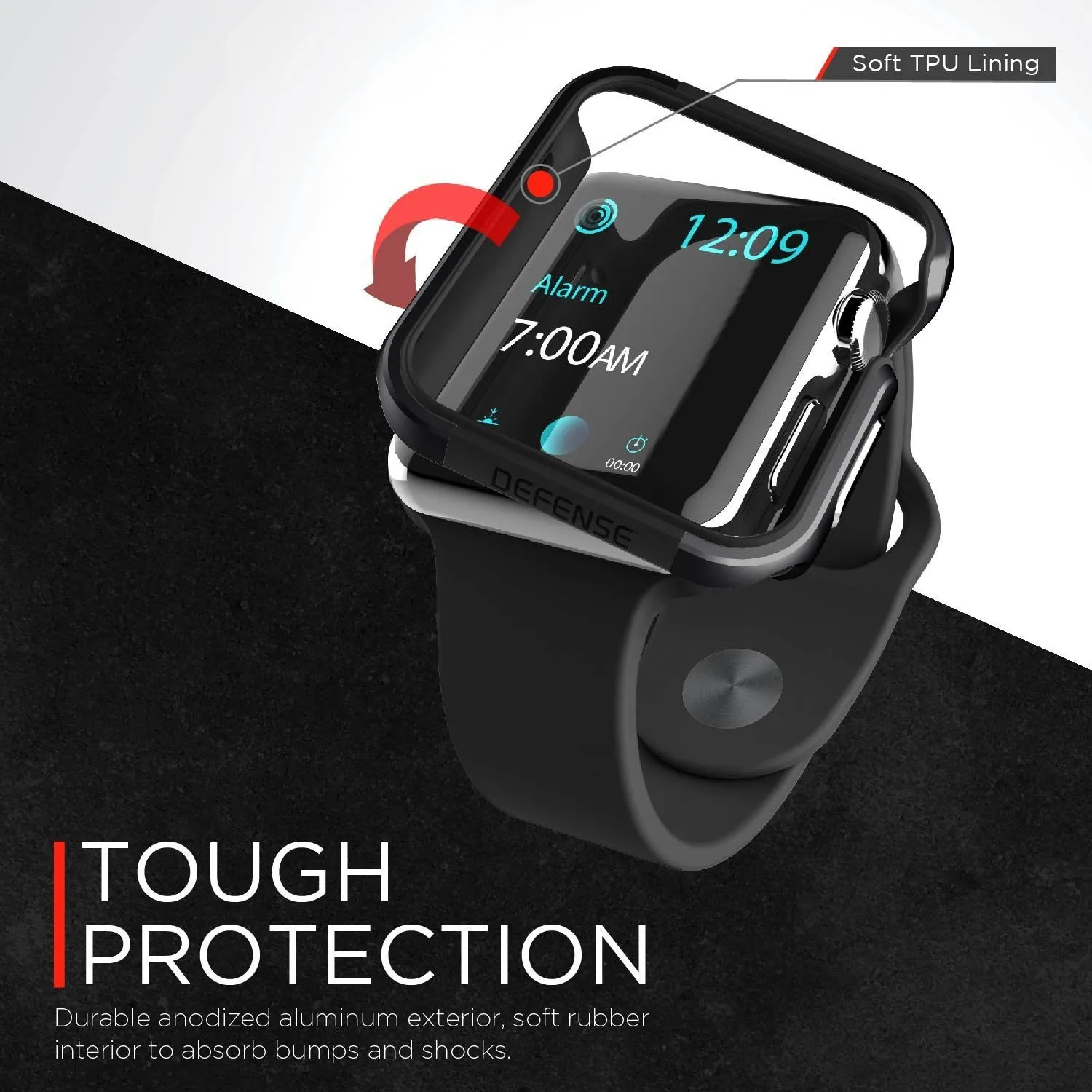 X-Doria Defense Edge Premium Aluminum & TPU Bumper Frame Case for Apple Watch